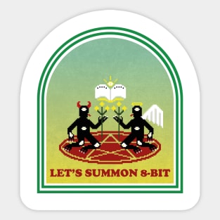 Let's Summon 8-bit Green Sticker